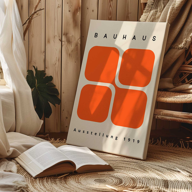 Reproduction de blocs rétro sur toile Bauhaus 1919, Toile tendue, H 36 po x l 24 po