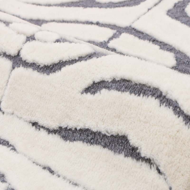 Tapis zèbre touffeté à la main pour enfants, Novateur 3 pi x 5 pi