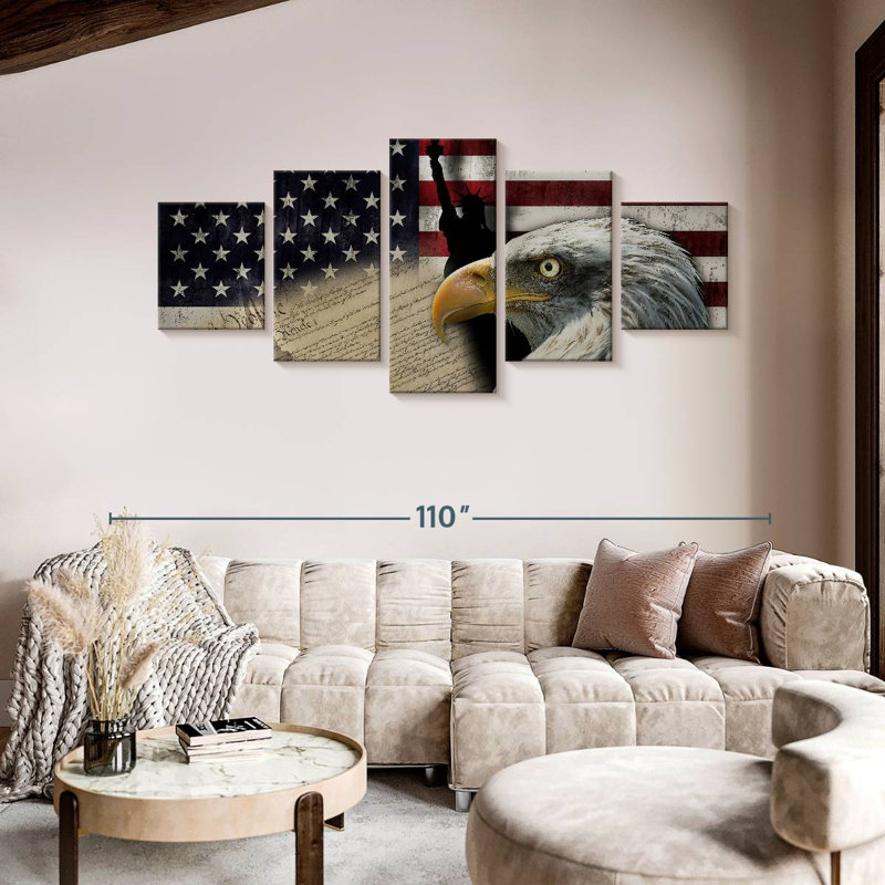 Symboles américains, H 42 po x l 92 po