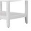 24" White Modern Sleek Bathroom Vanity Elegant Ceramic Sink with Solid Wood Frame Open Style Shelf