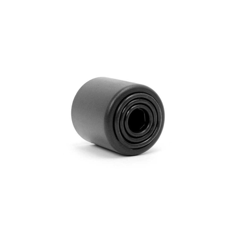 Leg Daddy 2-1/2 Black Round HDPE Plastic Sofa Leg with Non-Slip Rubber Base