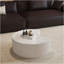 Light Sintered Stone Top Stylish Irregular Shape Leather Coffee Modern Sofa Table For Living Room (Each Tabletop Has A Unique Grey Pattern)-526486878