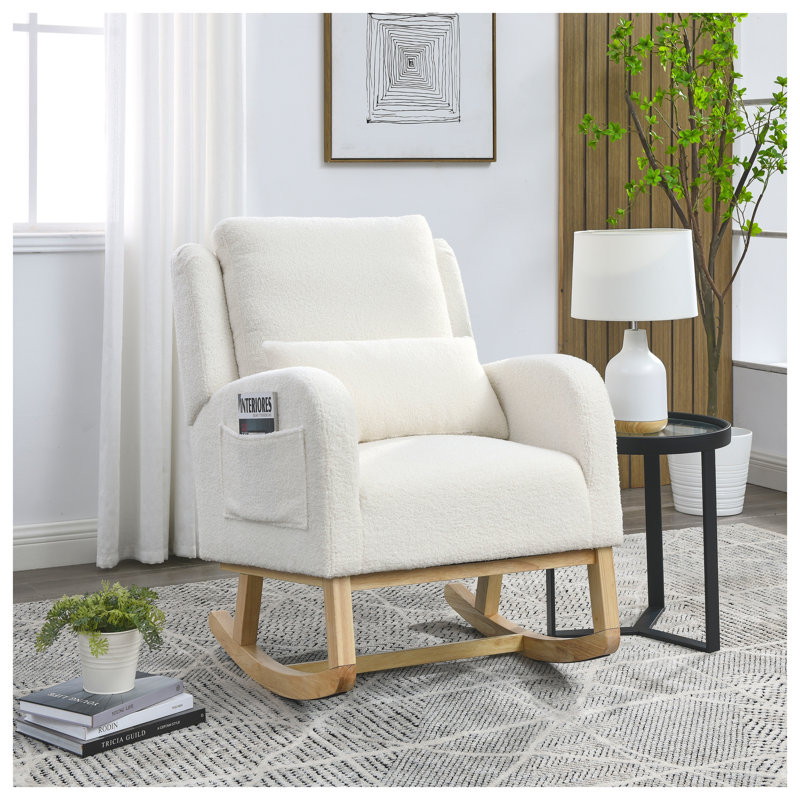 Chaise berçante en tissu avec coussin lombaire Welike