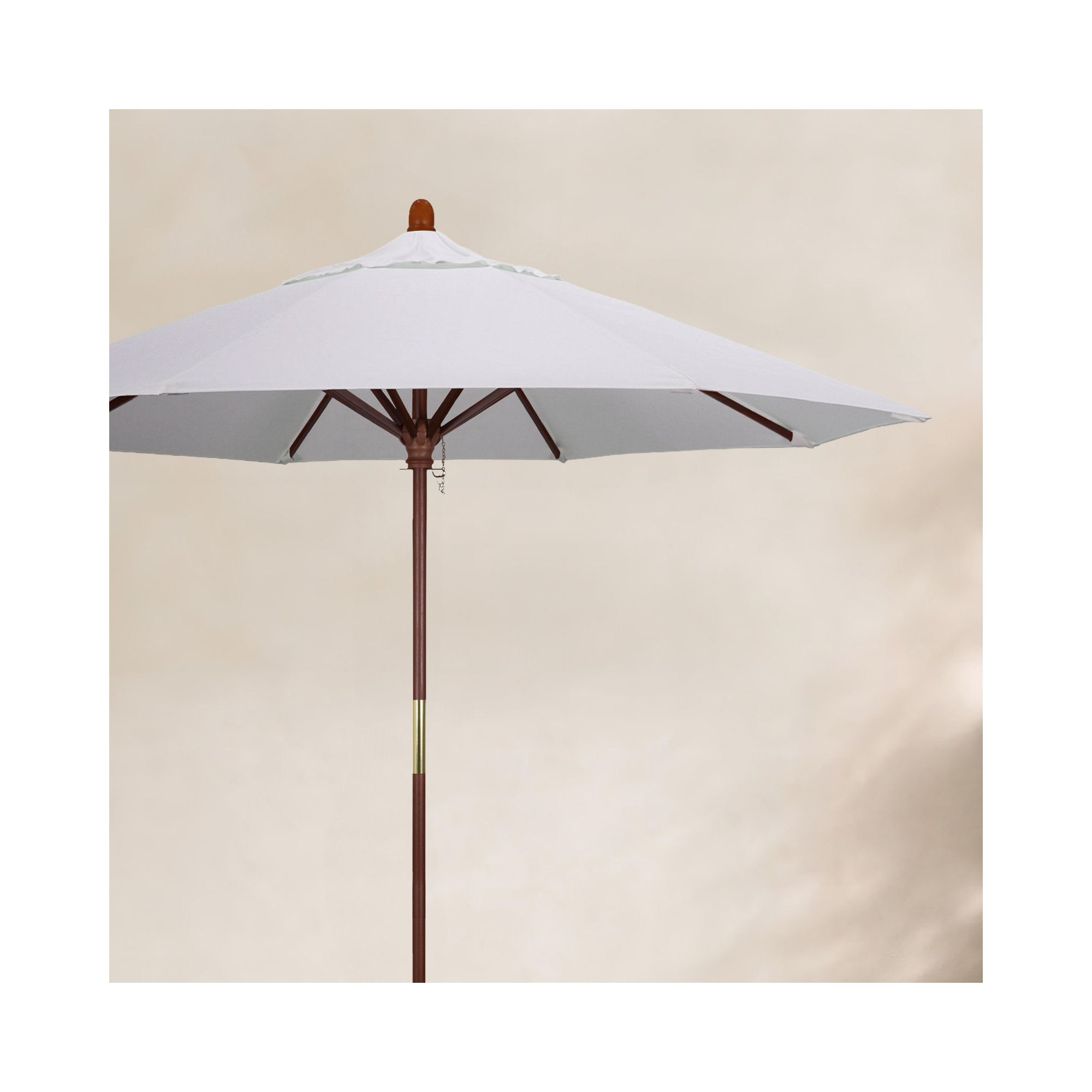 Manford 108'' Outdoor Umbrella, Natural - Polyester