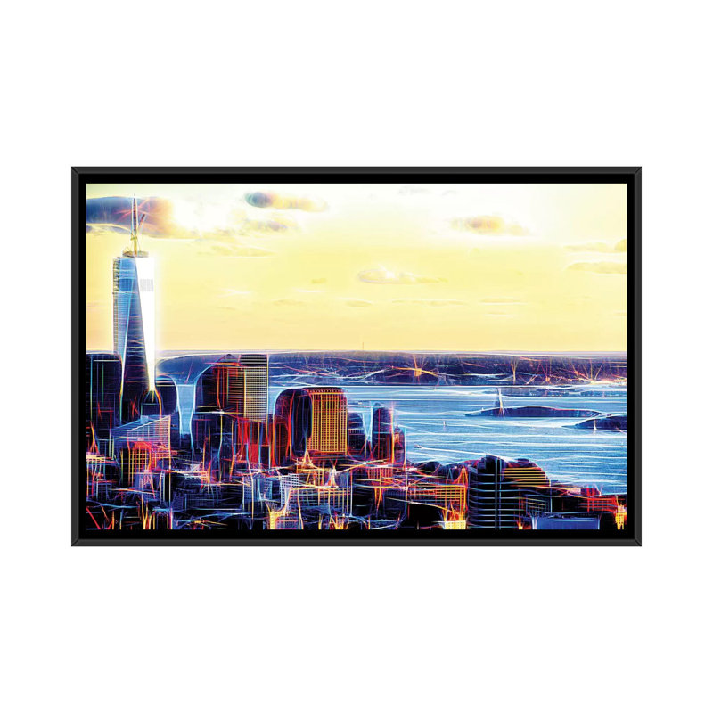 «Seen From Above», impression sur toile, H 18 po x l 26 po x P 1,5 po, Toile avec cadre noir, Pas de tapis