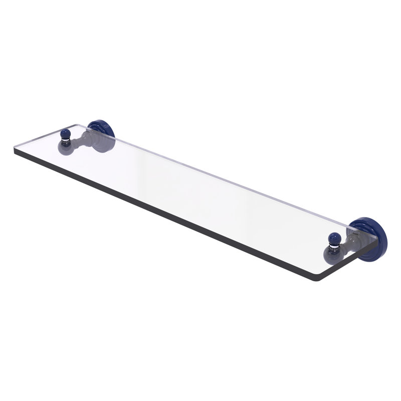Tablette flottante Waverly Place, H 3 po x l 22 po x P 5 po, Bleu méditerranéen