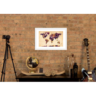 « urban aquarelle world map vi », reproduction de photo