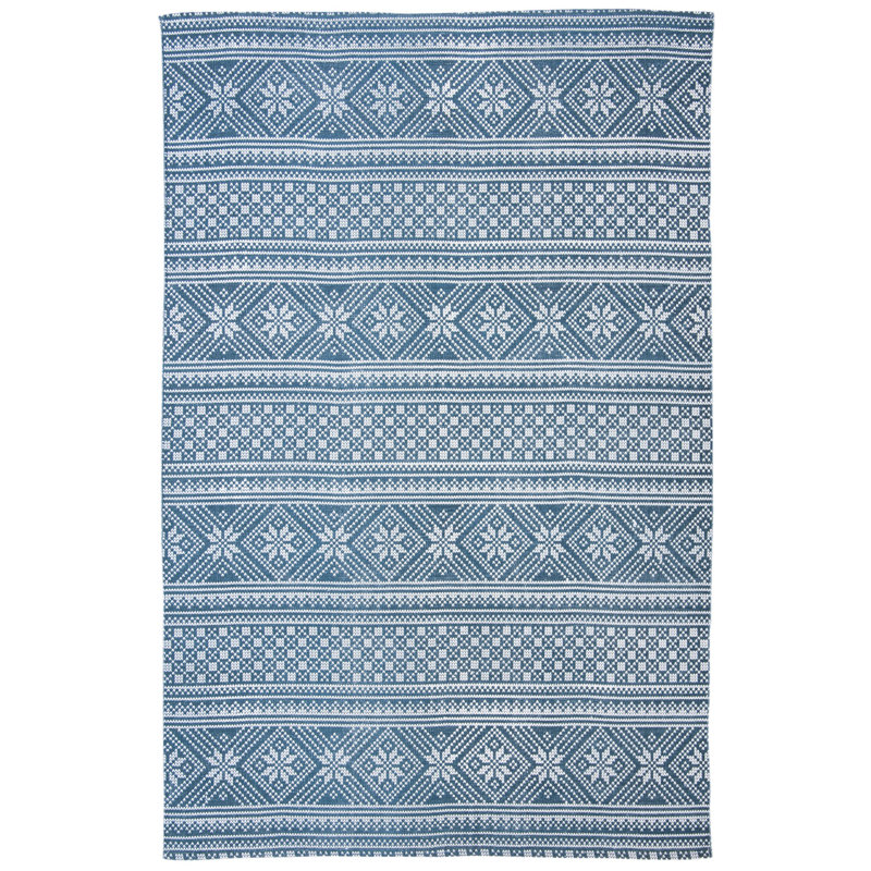 Reuben Hand Loomed Cotton Southwestern Rug, Rectangle 5' x 8'