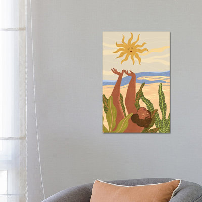 Sun Salutation 1 Piece Wrapped Canvas Painting