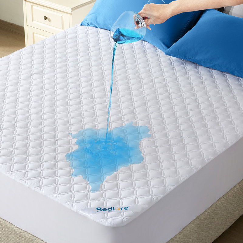 BEDLORE® Noiseless Waterproof Mattress Protector, Hypoallergenic Quilted Washable Mattress Cover, Breathable Mattress Pad with 6-18'' Deep Pocket