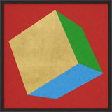 Cube With Gold 5 Print by Christopher Kennedy