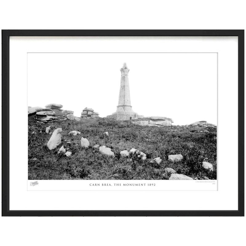 Carn Brea, The Monument 1892 - Single Picture Frame Print, 60cm H x 80cm W x 2.3cm D