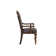 Maximus Arm Chair with Tufted Polyurethane Upholstered Back in Brown