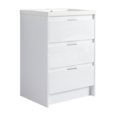Meuble-lavabo sur pied 72 po avec lavabo en résine