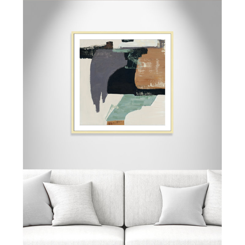 «Bold Divisions I Print» par Jacob Q, Imprimé mat, Or mat, 32'' W x 32'' H