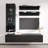 Visser 63" Modern Floating Wall Mounted Entertainment Center with 16-Color LED Lighting, High Gloss Finish-362706382