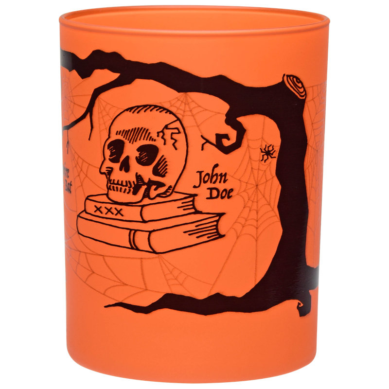 Notions spooky en verre à double culotte 14 onces DOF Culver, Orange