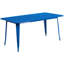 Table rectangulaire en métal pour l'intérieur et l'extérieur 31,5 po x 63 po Eure - table industrielle-53661133