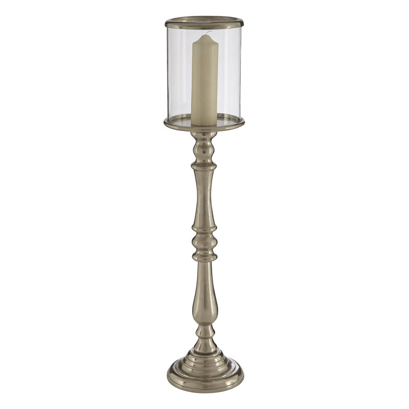 Aluminium Floor Candlestick, 100cm H x 21cm W x 21cm D