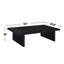 Table basse rectangulaire en stratifié d'ingénierie en noir