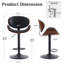 Tabourets de bar pivotants à hauteur réglable en cuir polyuréthane avec dossier en bois cintré pour le bar, la cuisine et la salle à manger-1467222967