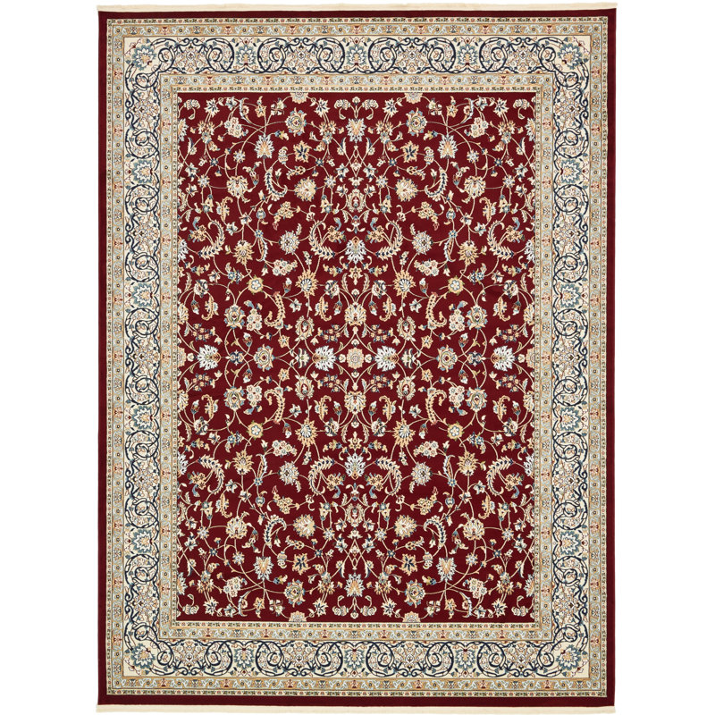 Jackson Oriental Indoor Rug, Rectangle 7'10" x 10', Burgundy