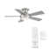 Odyssey 5- Blade Smart Flush Mount Ceiling Fan with Remote Control and LED Light Kit Included