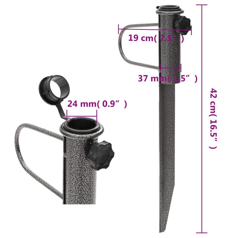 Spense Steel Free Standing Umbrella Base