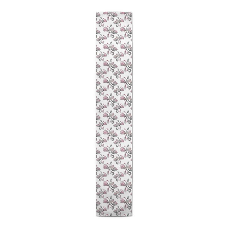 Chemin de table Watercolor Floral Blossoms, Rose