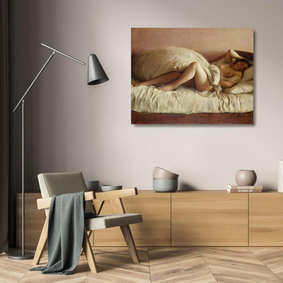 «Slumbering Woman» par Johann Baptist Reiter - Art mural sur toile tendue avec châssis