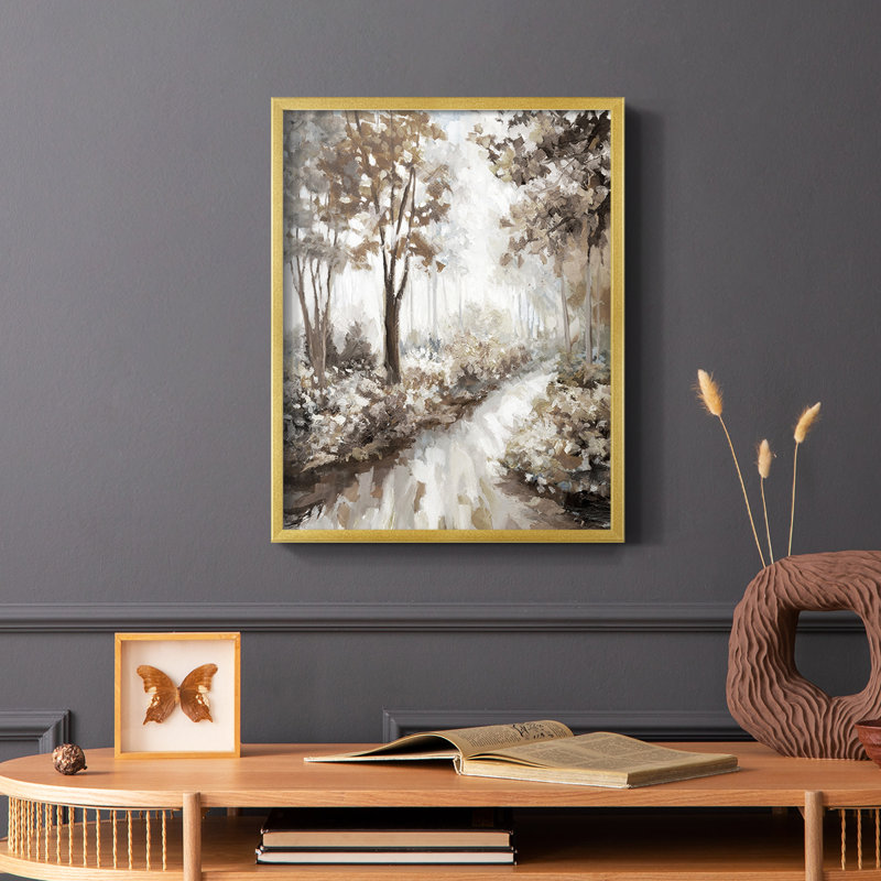 Into the Woods, reproduction encadrée - bois massif, Or, H 14 po x l 11 po