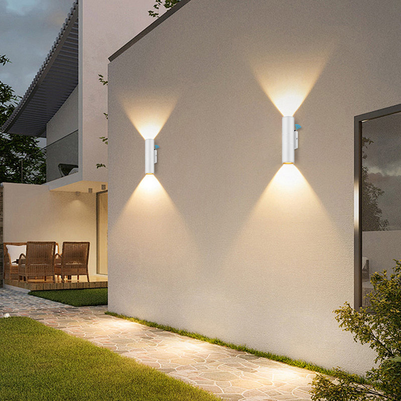 Outdoor Dusk-To-Dawn Sensor Wall Lights - IP65 Waterproof Aluminum Design, Natural , 4 Lights