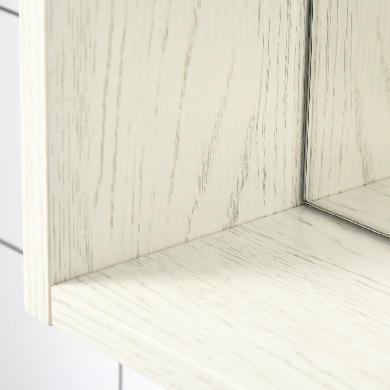Armoire de salle de bain 31,5 "x 25,5" avec miroir - Assemblage requis pour la salle de bain, le salon, la buanderie et le rangement mural à usage quotidien 6 "