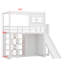 Lit mezzanine avec garde-robe, tablettes de rangement