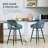 Upholstered Counter Stool with Metal Frame-1907933595