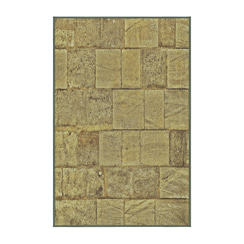 Tapis beige/bleu, Rectangle 3 pi x 5 pi