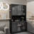 Glennell Lighted China Cabinet With Glass Doors And Shelves-1824619414