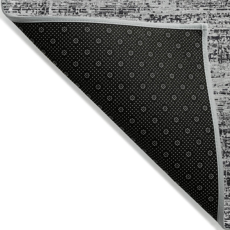 Tapis intérieur gris lavable abstrait 10 pi x 14 pi