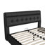 Bakki PU Upholstered Hydraulic Bed With Concealed Headboard Storage, Bed Box Storage-1312679281-1339353377