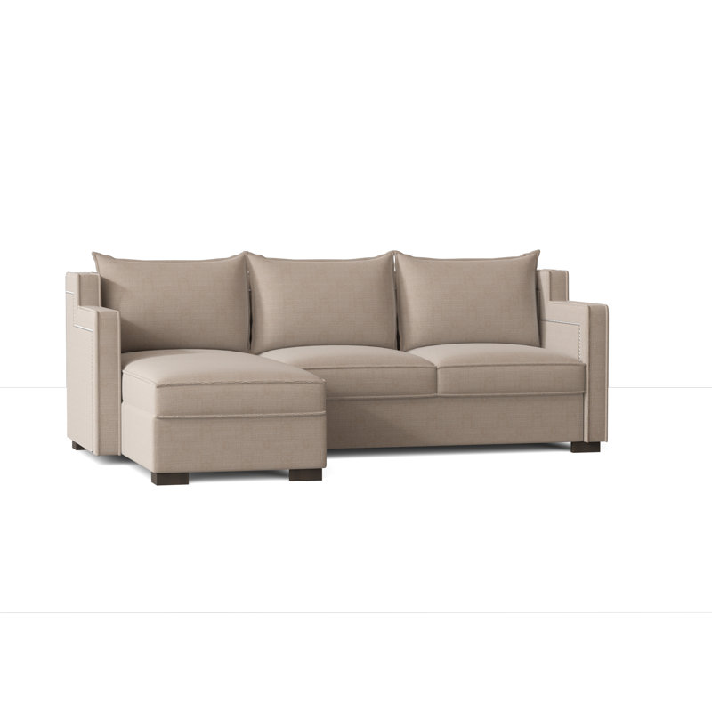 Parker Upholstered L-Shaped Sectional Left Hand Facing, Metrolinen Latte, Natural