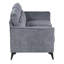 Moderne pour l'espace de vie en microfibre gris foncé, pieds en métal, ressorts ensachés, hauteur de l'ensemble de 21,5 po avec coussins de dossier et de siège confortables et texturés, pieds