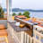 Balcony Bar Table for Railings, Outdoor Folding Deck Rail Table for Patio, Balcony Hanging Desk for Many Railings Compatible, Wooden Bar Serving Table for Porch Walnut, L: 39.5 x 11.8 inches)