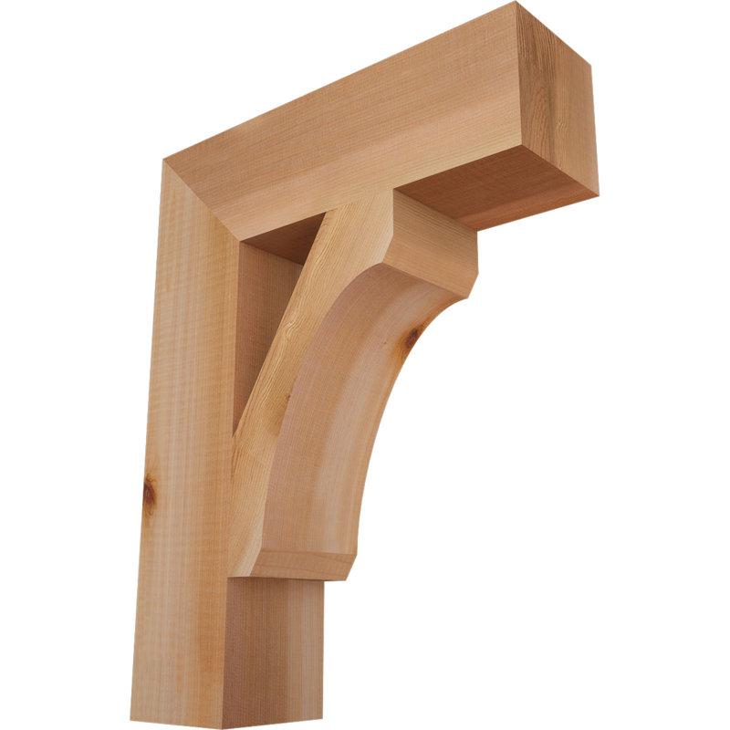 Support en bois rustique Legacy Block, Cèdre rouge, Lisse, H 18 po x l 3,5 po x P 14 po