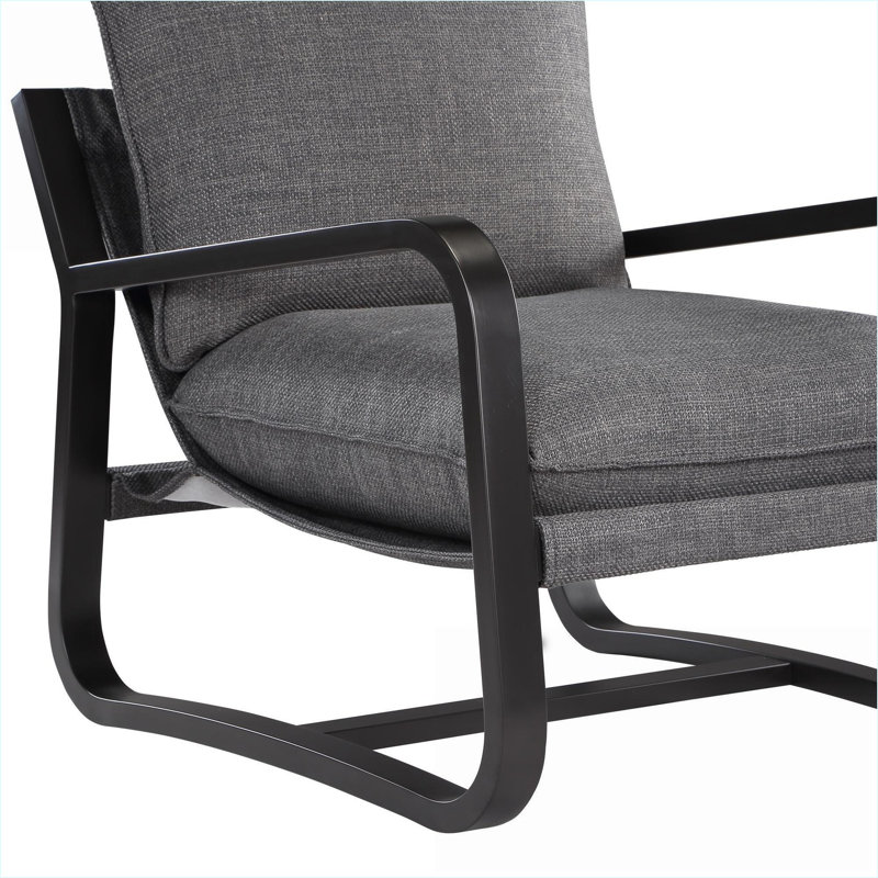 Fauteuil d'appoint rembourré gris anthracite Blaire