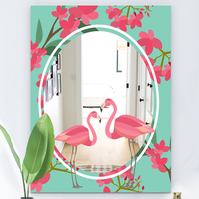 Glass Flat Wall Mirror, 39.4" H x 29.5" W