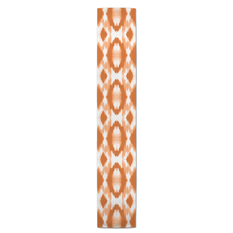 Doster Table Runner, Orange, 72" x 16", Striped 3