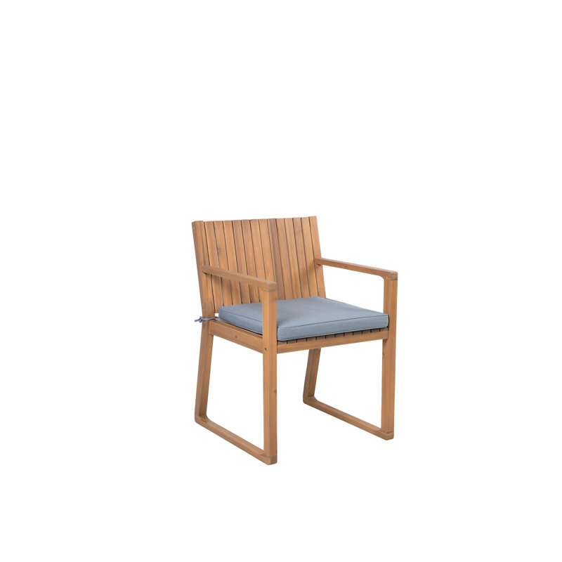 Iwar Patio Dining Side Chair with Cushion, Blue