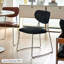 Chaise d'appoint noire à dossier solide (ensemble de 2)-130057305