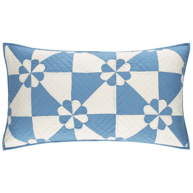 Sunny Side Quilted Sham, King, Blue