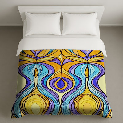 Housse de couette à motif abstrait
